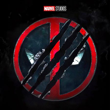 Deadpool's logo scratched by Wolverine's Claws